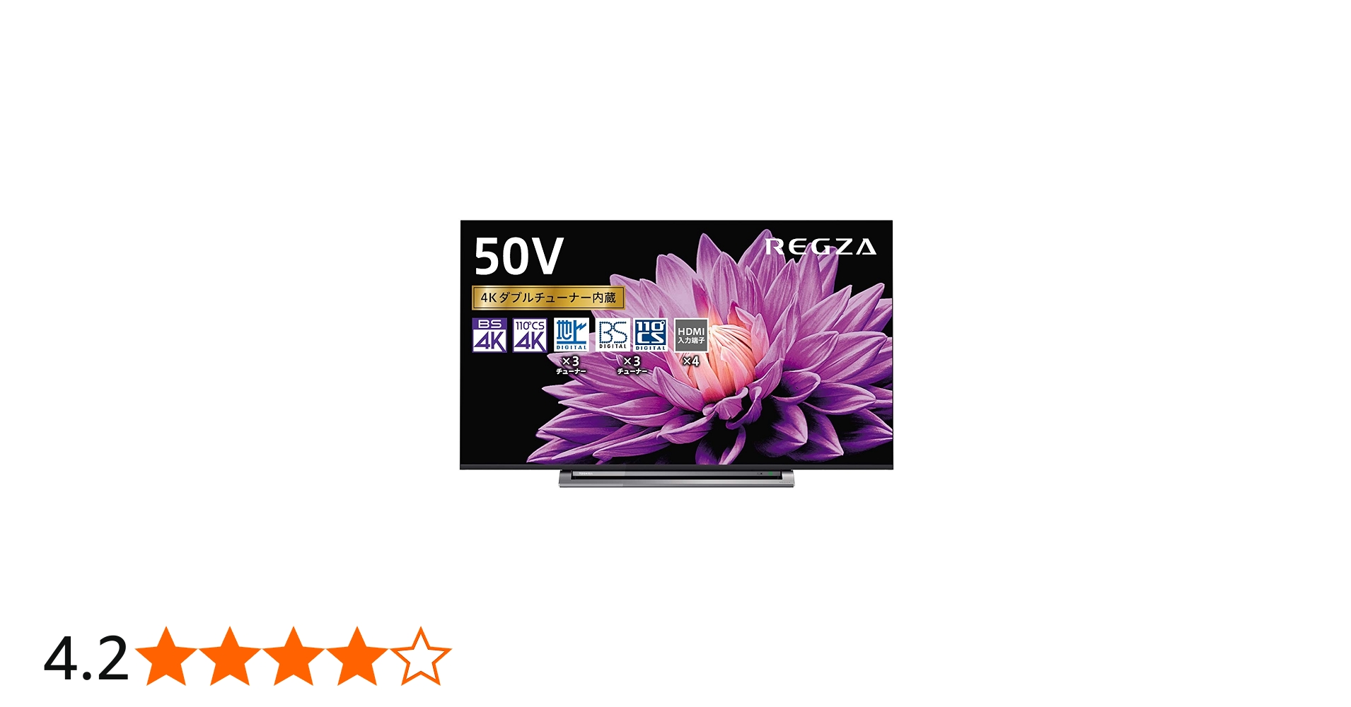 Amazon | REGZA 50V型 液晶テレビ レグザ 50M540X 4Kチューナー内蔵 外