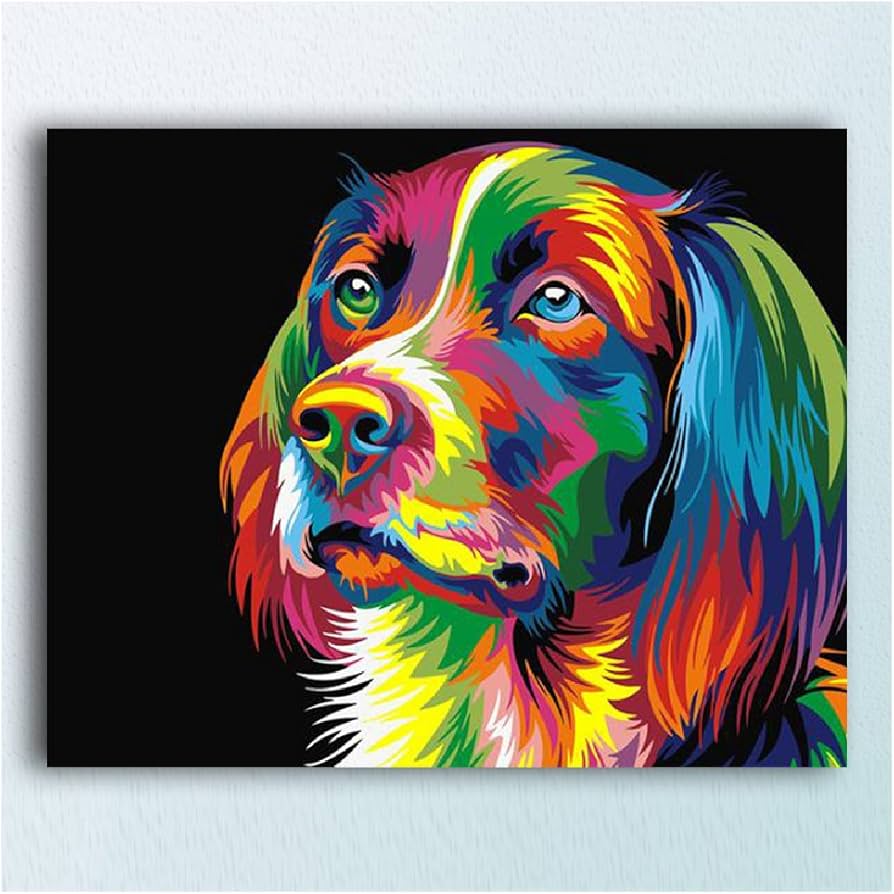 Amazon.co.jp: Canorna 油絵 【 犬 】動物 数字キットによる絵画