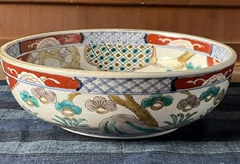 古伊万里 金彩色絵深鉢 金欄手 染錦 鉢 深鉢 時代物