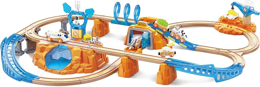 Amazon.com: Hape Set Railway explorations on Mars : Toys & Games