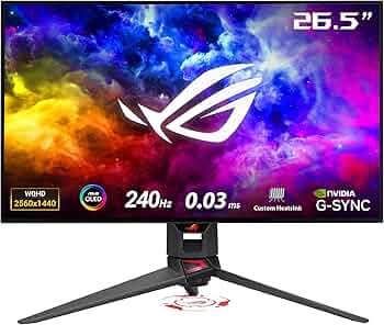 ASUS ROG Swift 27” (26.5” viewable) 1440P OLED DSC Gaming Monitor