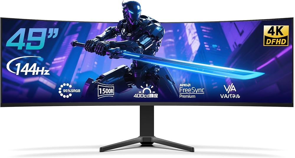 Amazon.co.jp: Dobios 49インチ ゲーミングモニター 4K（3840*1080）超
