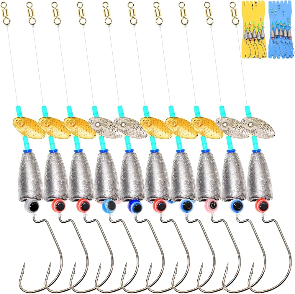 Amazon.com : 10 Pcs Texas Rigs for Bass Fishing, 7g/10g/14g Bullet