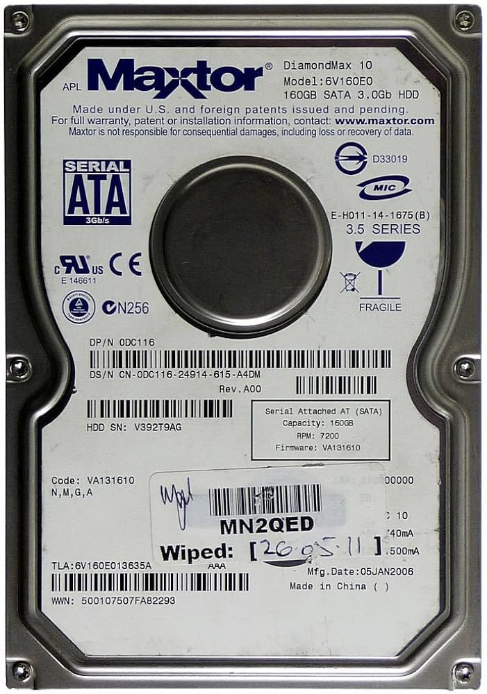 Amazon | Maxtor 160 GB SATA 7200rpm 3.5 inハードディスクドライブ