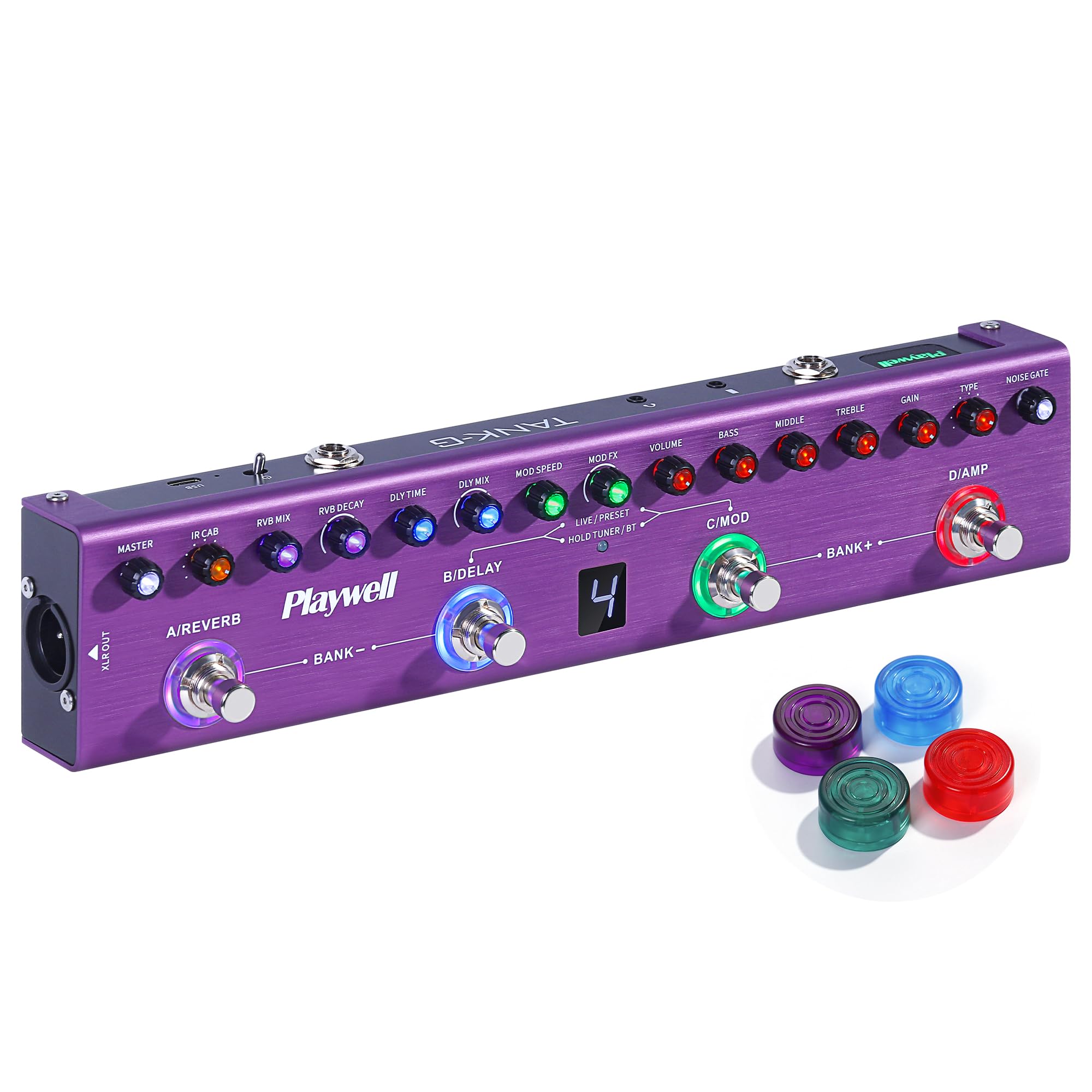 Amazon.co.jp: Playwell マルチエフェクトギターペダル TANK-G