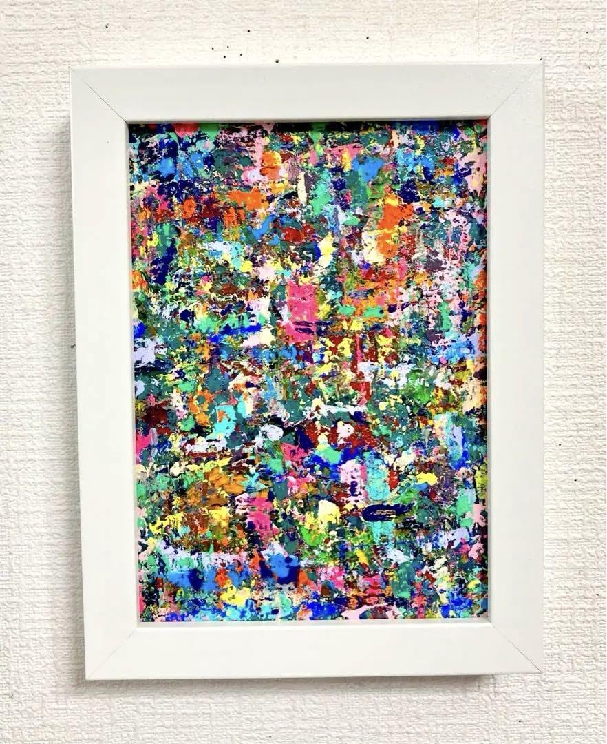 田渕眞兒 田渕眞兒 油絵 油彩画 抽象画 s 額付 油絵 油彩