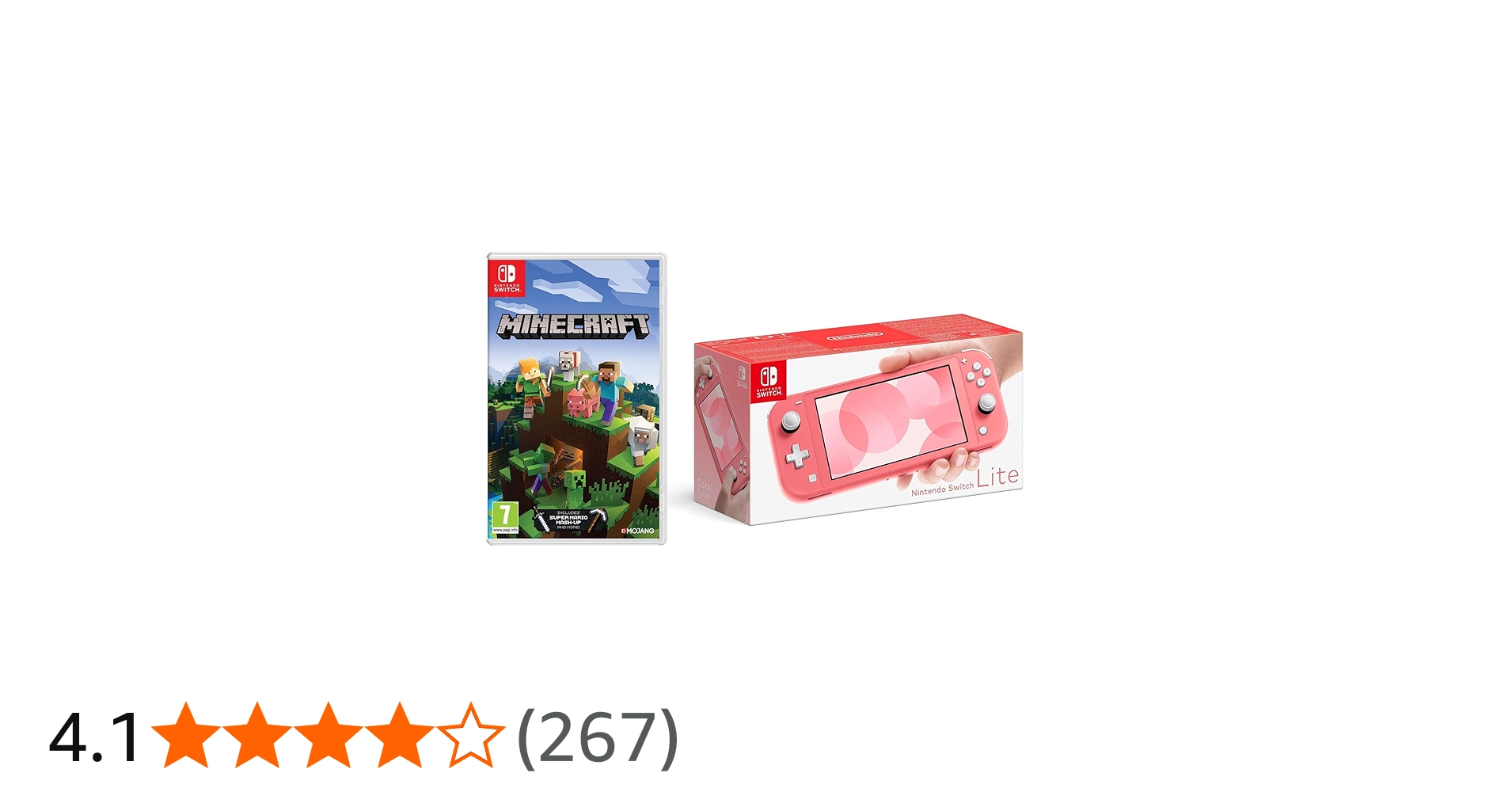 Nintendo Switch Lite - Coral + Minecraft (Nintendo Switch