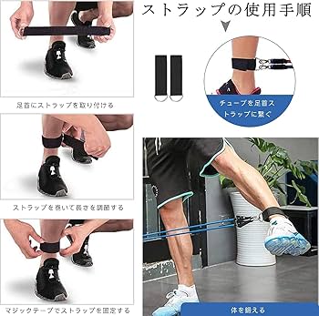 Amazon.co.jp: トレーニングチューブ フィットネスバンド 筋トレ