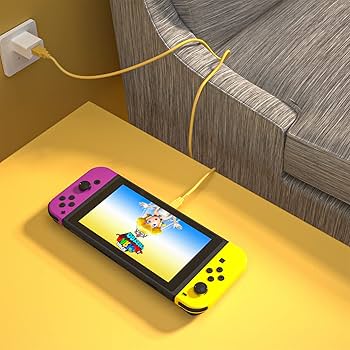 Amazon.com: ECHZOVE Yellow Charging Cable for Nintendo Switch lite