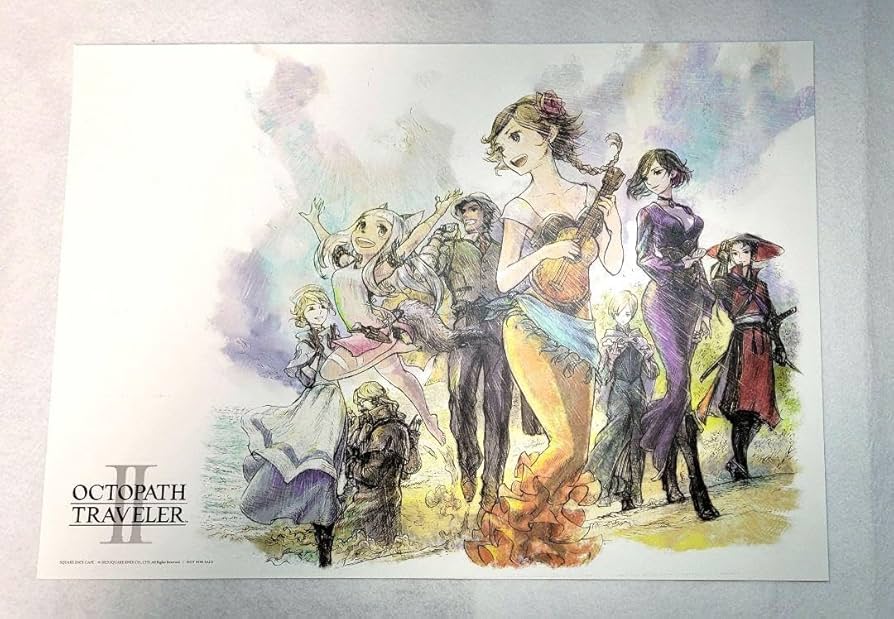 Amazon｜オクトパストラベラー 2 ランチョンマット スクエニカフェ