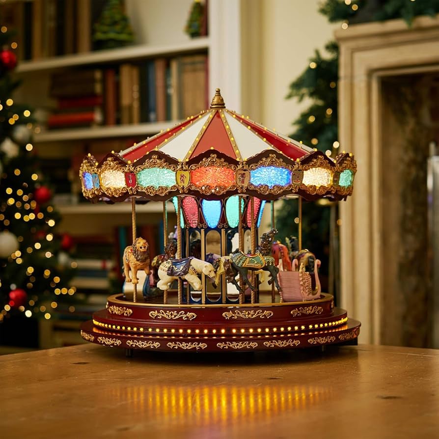 Mr. Christmas Marquee Deluxe Carousel Musical Animated Indoor