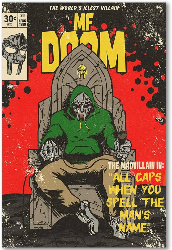 Amazon.co.jp: MF Doom ポスター ホームデコレーション ラッパー