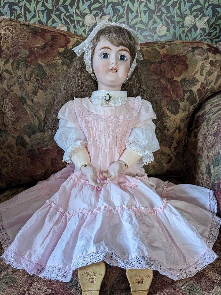 アンティークドール ビスクドール ドレス ボネ レース ドイリー