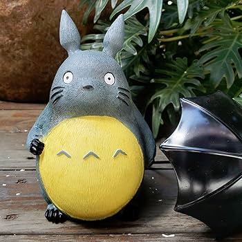 Amazon.co.jp: 庭の像の装飾、となりのトトロ傘の置物彫刻庭アート