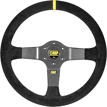 Amazon | OMP ステアリング 350 CARBON D ブラック カーボン スエード