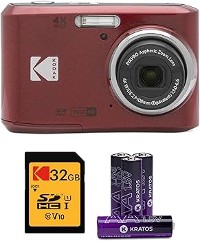 Amazon.com : Kodak PIXPRO FZ45 Digital Camera (Red) Bundle with
