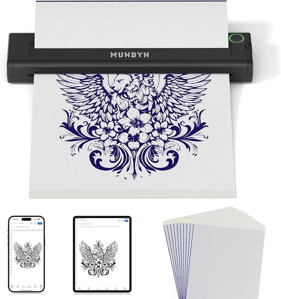 Amazon.co.jp: MUNBYN サーマルプリンター タトゥーマシン タトゥー