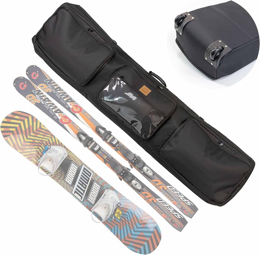 Amazon.co.jp: キャスター付きスノーボードケース スキーバッグ スノボ