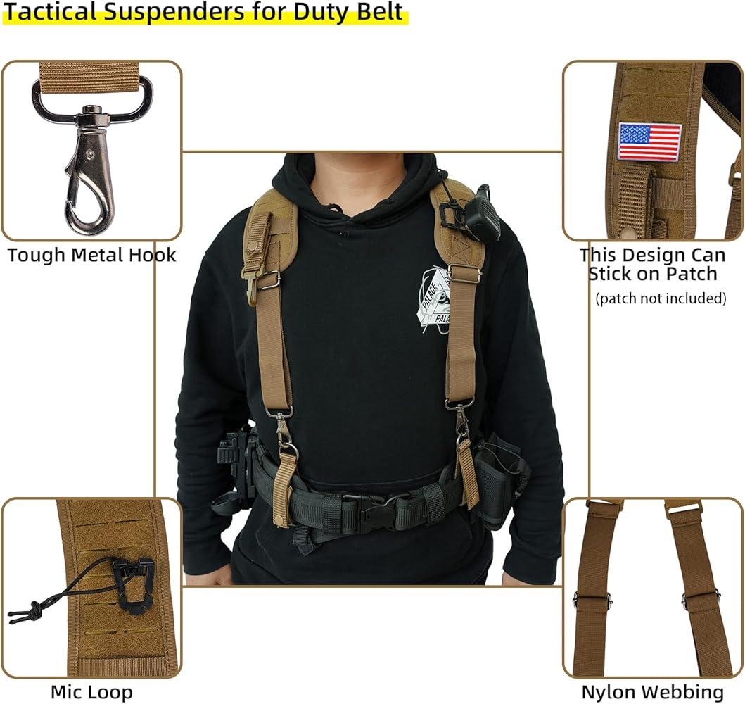 Amazon | MELOTOUGH メタルフック タクティカルサスペンダー