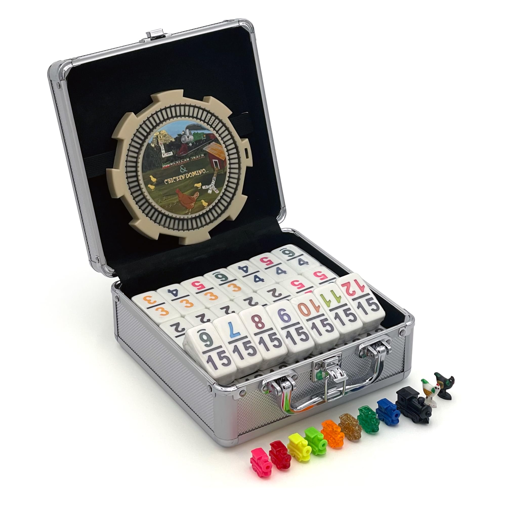 Amazon.com: CHH Double 15 Numeral Pro Size Mexican Train & Chicken