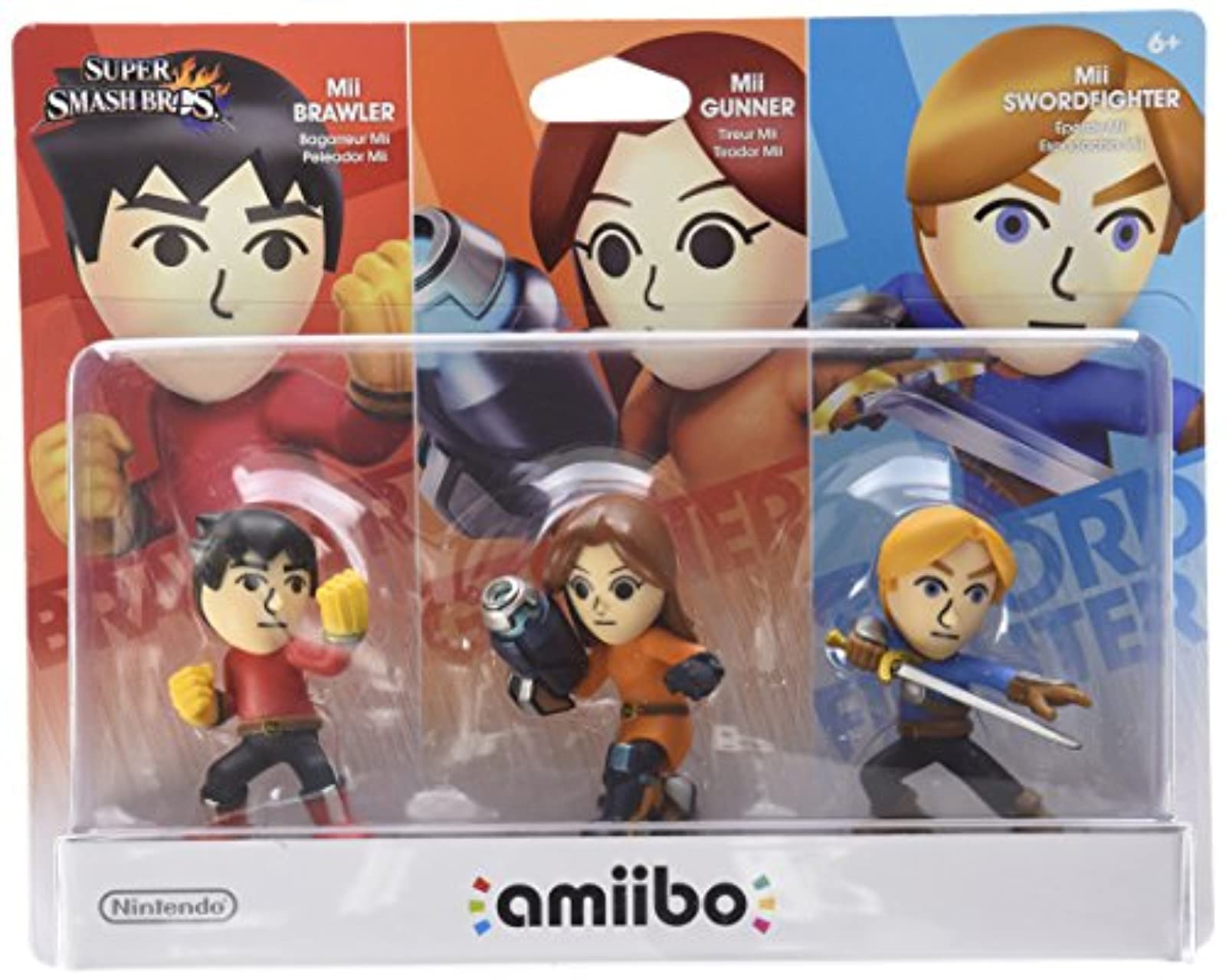 Amazon.com: Mii 3-pack - Brawler, Gunner, Swordfighter amiibo