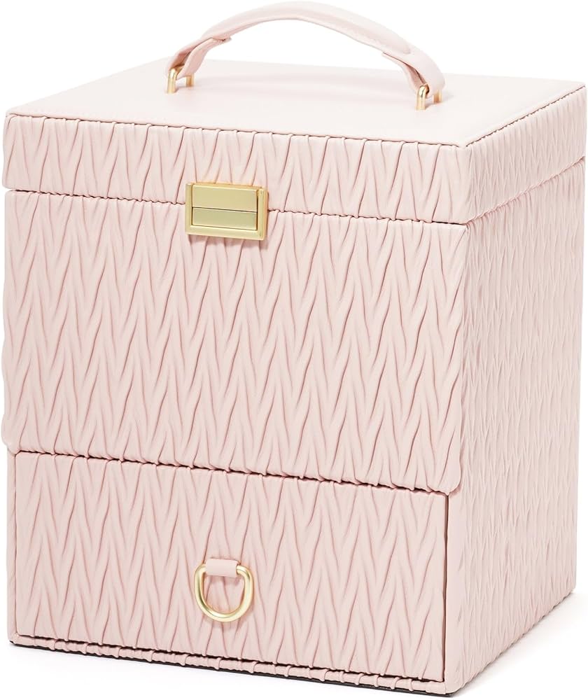 Amazon | Francfranc フランフラン エンボス コスメボックス ピンク