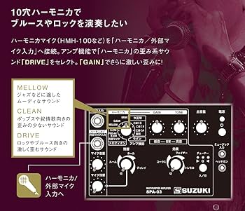 Amazon | SUZUKI スズキ 多目的アンプ SPA-03 | キーボードアンプ