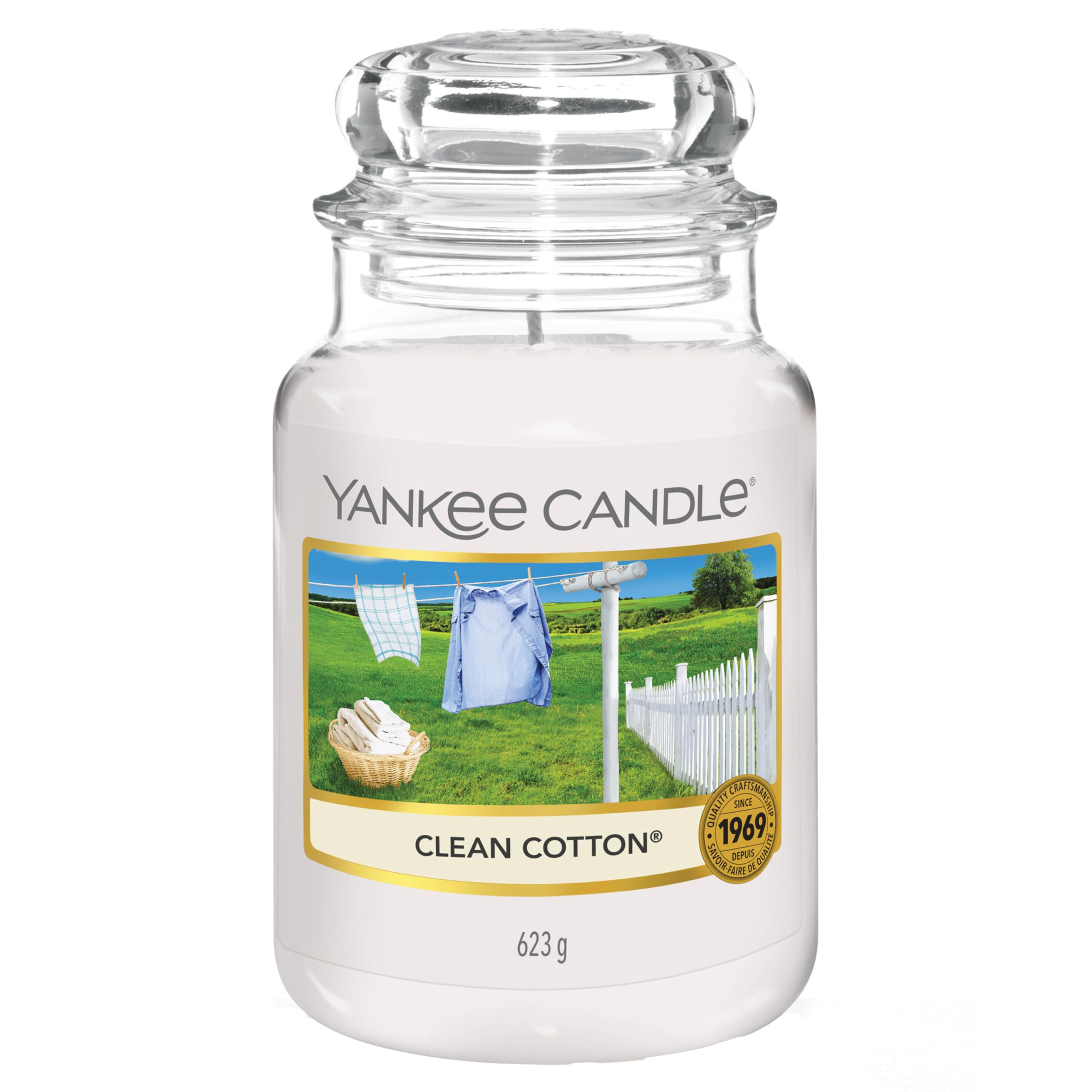 Amazon.com: Yankee Candle Large Jar Scented Candle, Clean Cotton