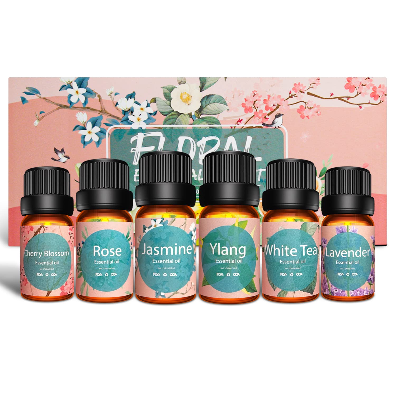 Amazon.co.jp: Poven アロマオイル 6本セット エッセンシャルオイル