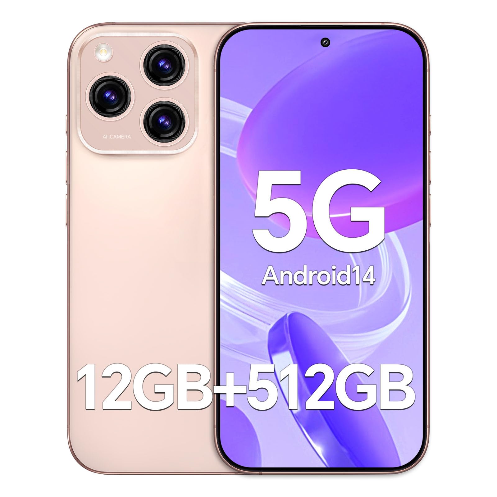 Amazon | lolhtvlol A16ProMax Android 14 スマホ 12GB+512GB/ 120Hz