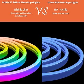 Amazon.com: BUNACET 26FT LED Neon RGBIC Lights, LED Lights with RF