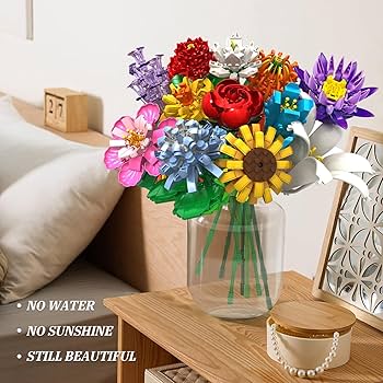 Flower Bouquet Building Sets, Mesproud Flower Plants for