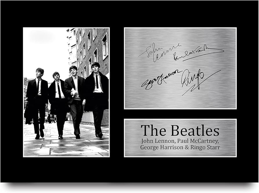 Amazon.co.jp: HWC Trading The Beatles サイン入り A4 プリント