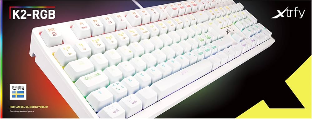 Amazon | Xtrfy K2 RGB ホワイト US メカニカル ゲーミングキーボード