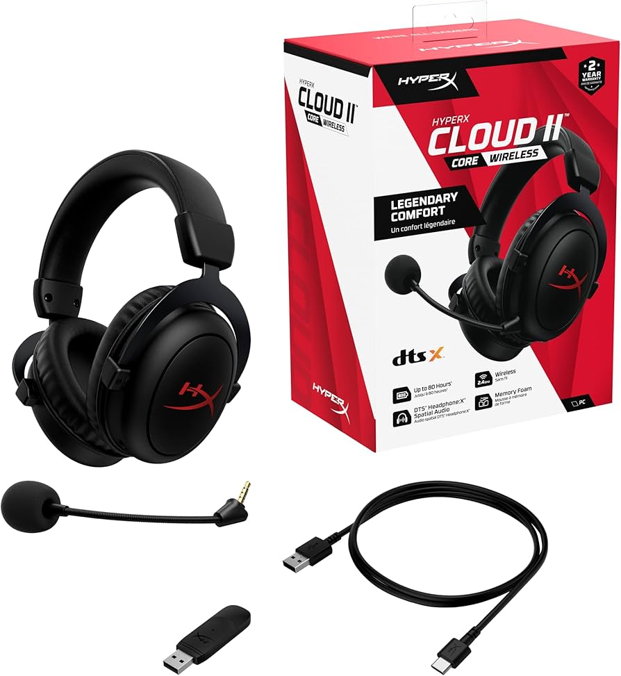 Amazon.com: HyperX Cloud II Core Wireless Headset Gaming USB for