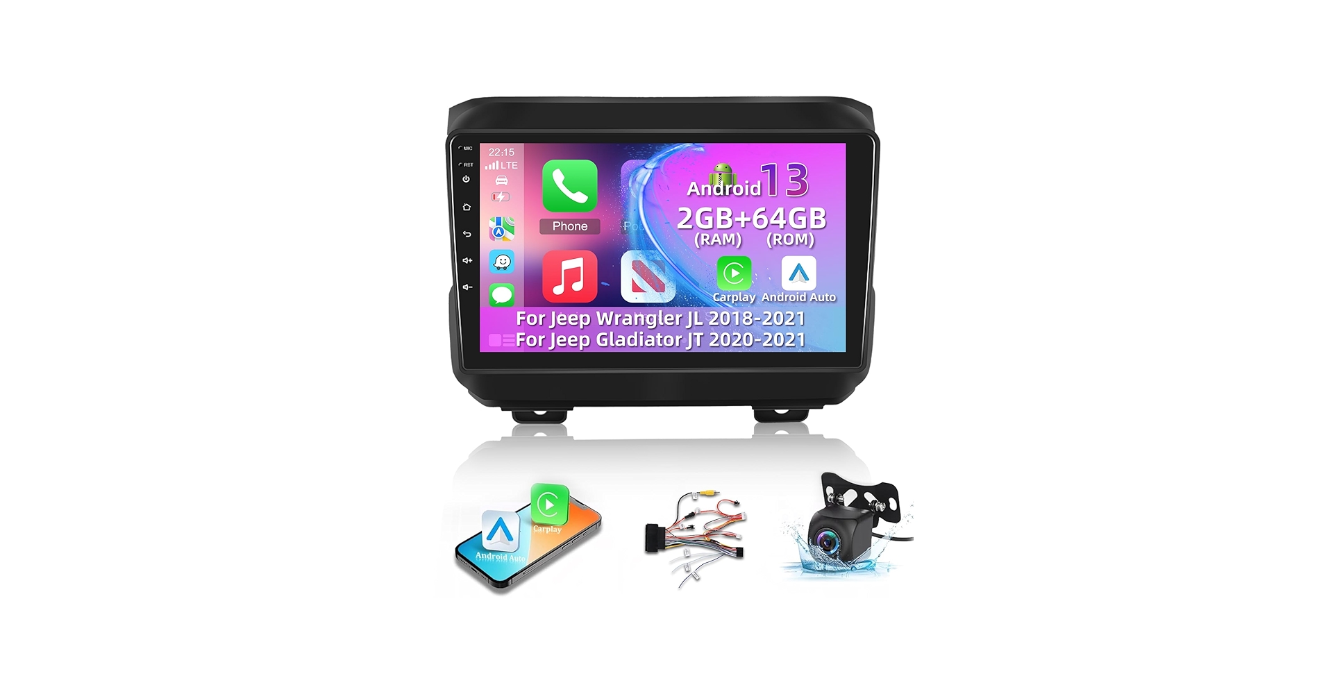 Amazon.com: [2+64G] Android Car Stereo for Jeep Wrangler JL 2018
