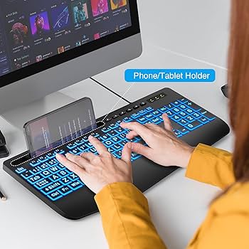 Amazon | SABLUTE 大型プリントバックライトキーボード 有線USB