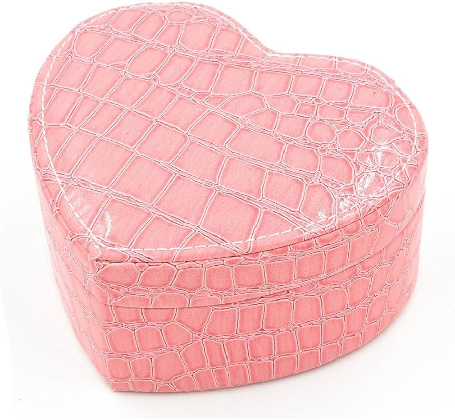 Amazon｜可愛いハート型 ジュエリーボックス アクセサリーケース 2段式