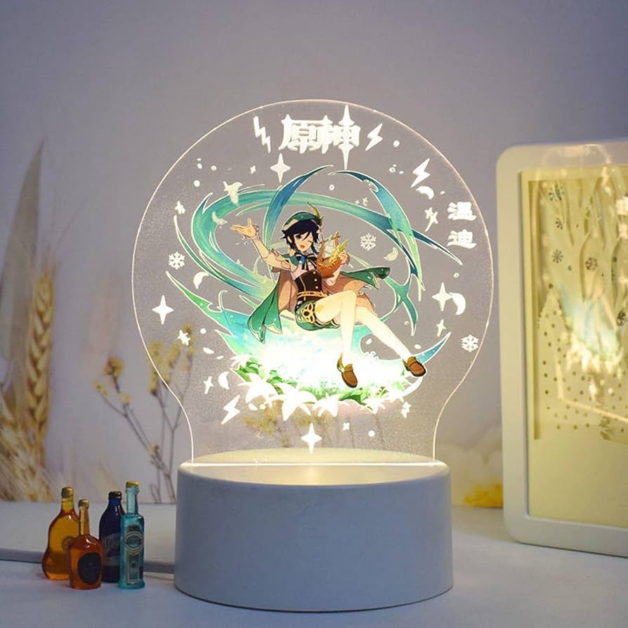 Amazon.co.jp : 原神 ナイトライト トーマ 7 色 LED アクリルスタンド