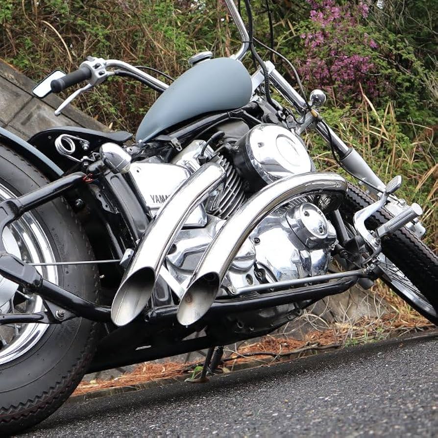 ナ*ト様 ドラッグスター400用爆音社外マフラー Amazon | HELIOS ヤマハ