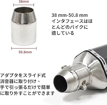 Amazon | スリップオンマフラー38mm - 50.8mm 汎用バイクサイレンサー