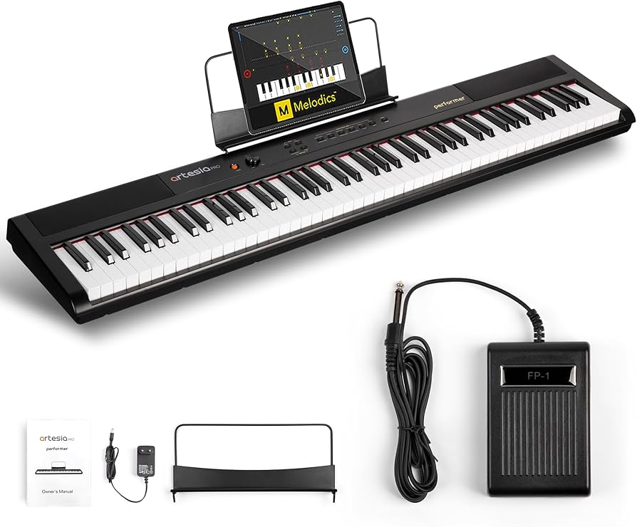 Amazon.com: Artesia Portable 88 Key Weighted Keyboard Piano, 88