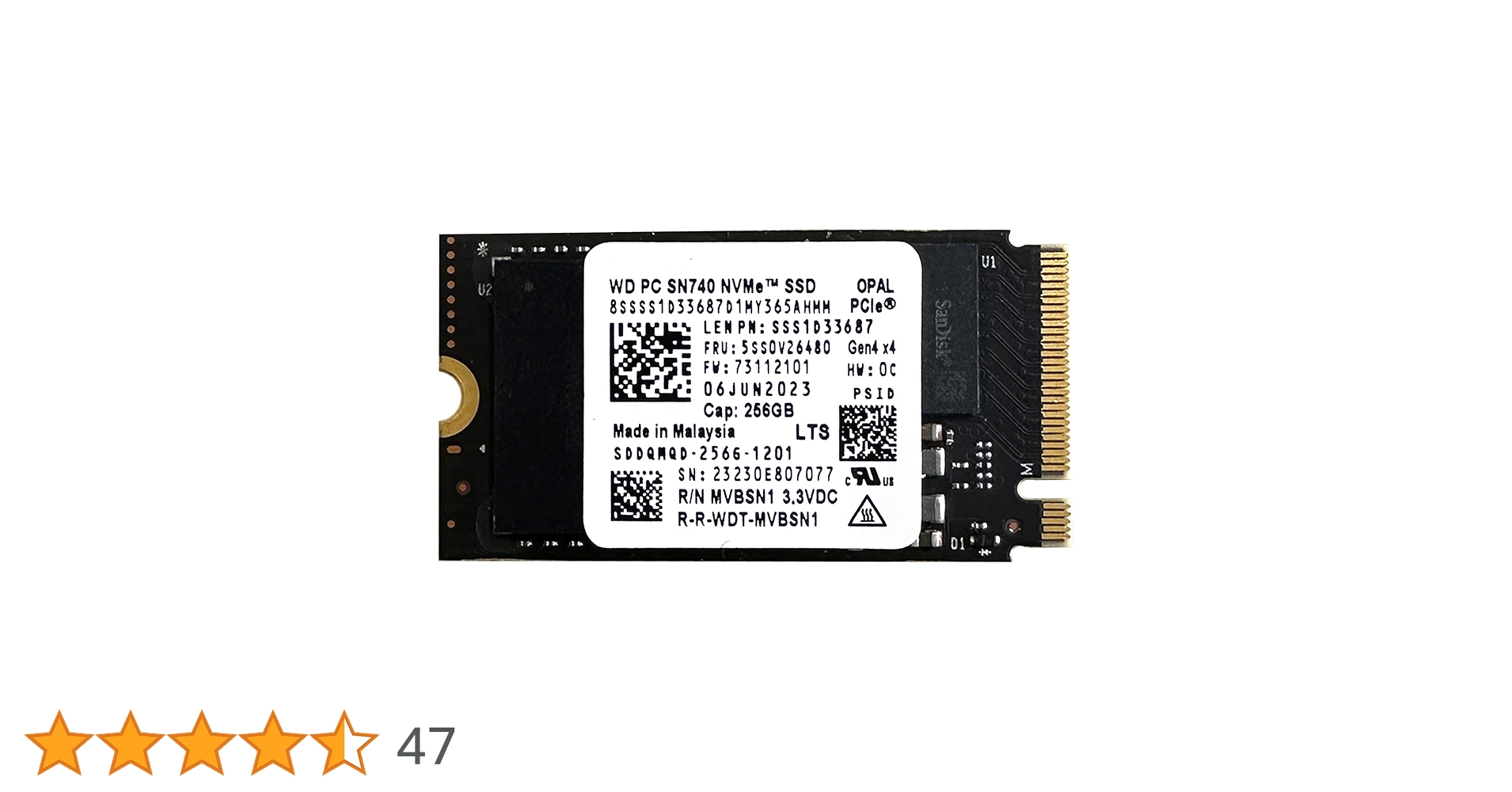 ③-W820-WD NVMe 256GB SSD 4点 ③-W820-WD NVMe 256GB SSD 4点