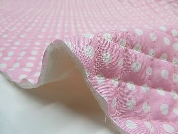 Amazon | キルティング 1m単位切り売り Q-123 水玉柄 キルト ピンク
