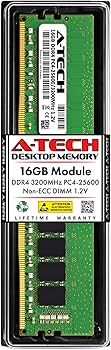 A-Tech 16GB DDR4 3200 MHz UDIMM PC4-25600 (PC4-3200AA) CL22 DIMM
