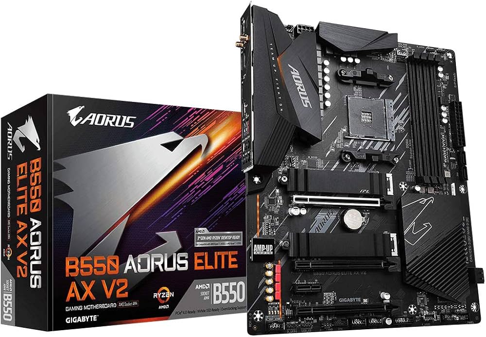 Amazon | Gigabyte B550 AORUS ELITE AX V2 マザーボード - AMD Ryzen