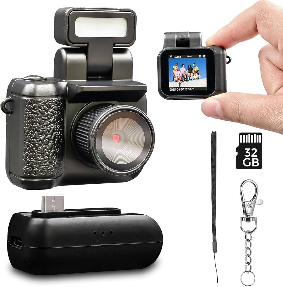 Amazon.co.jp: ミニデジタルカメラ 1080P/1.44インチ画面 (32GB+充電
