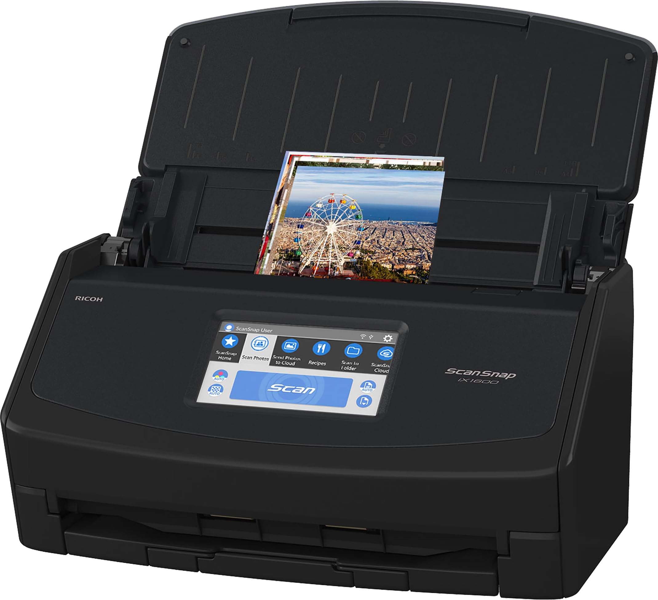 ScanSnap iX1600 Wireless or USB High-Speed Cloud Enabled Document