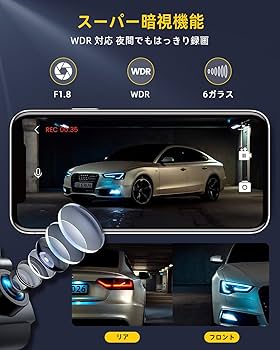 Amazon.co.jp: GKU 4Kドライブレコーダー 夜間撮影強化 【 1.47インチ