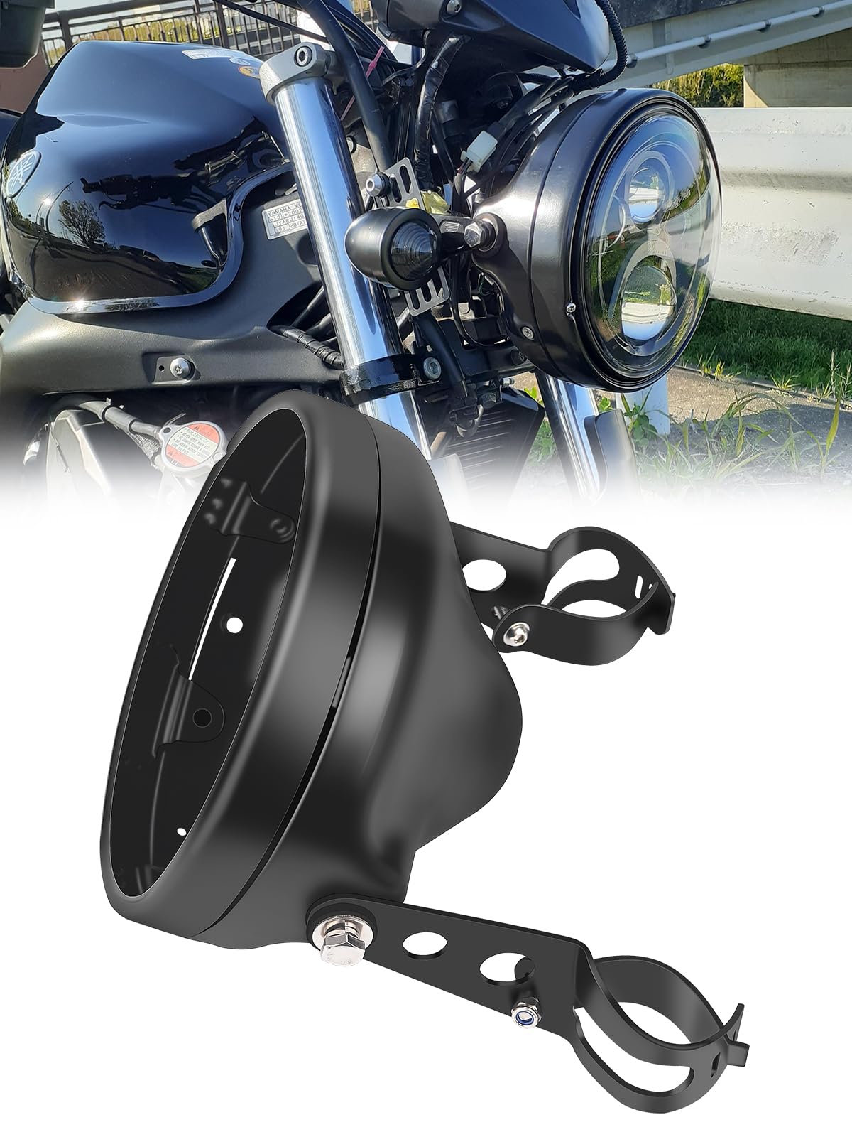 Amazon | largoods 7インチledヘッドライトハウジングバケット 補助